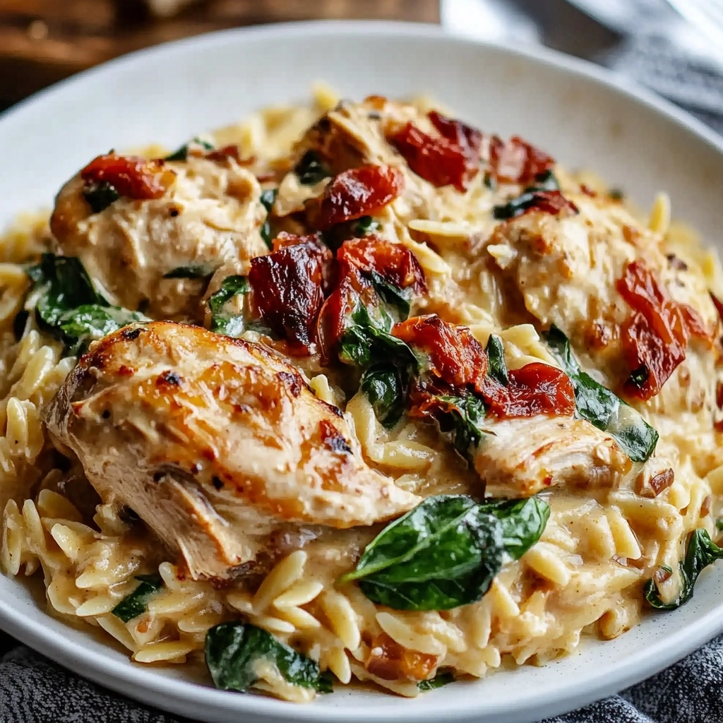 Creamy Slow Cooker Tuscan Chicken Orzo: An Effortless Family Favorite