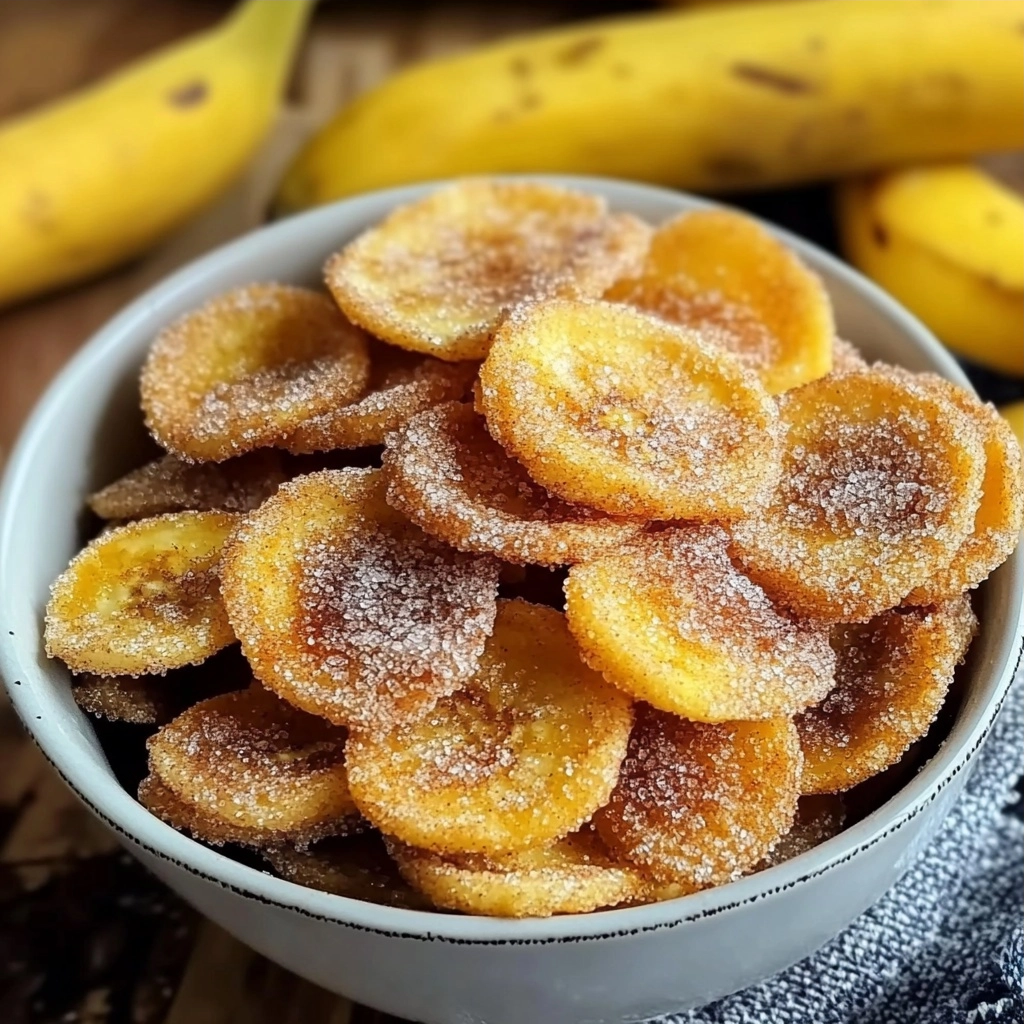 Cinnamon-Sugar Air Fryer Banana Chips
