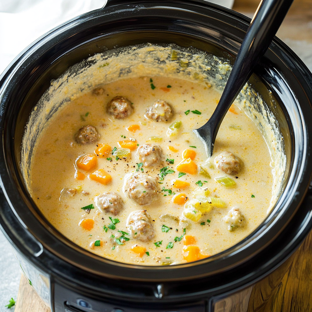 Crock Pot or Instant Pot Cheesy Meatball Soup