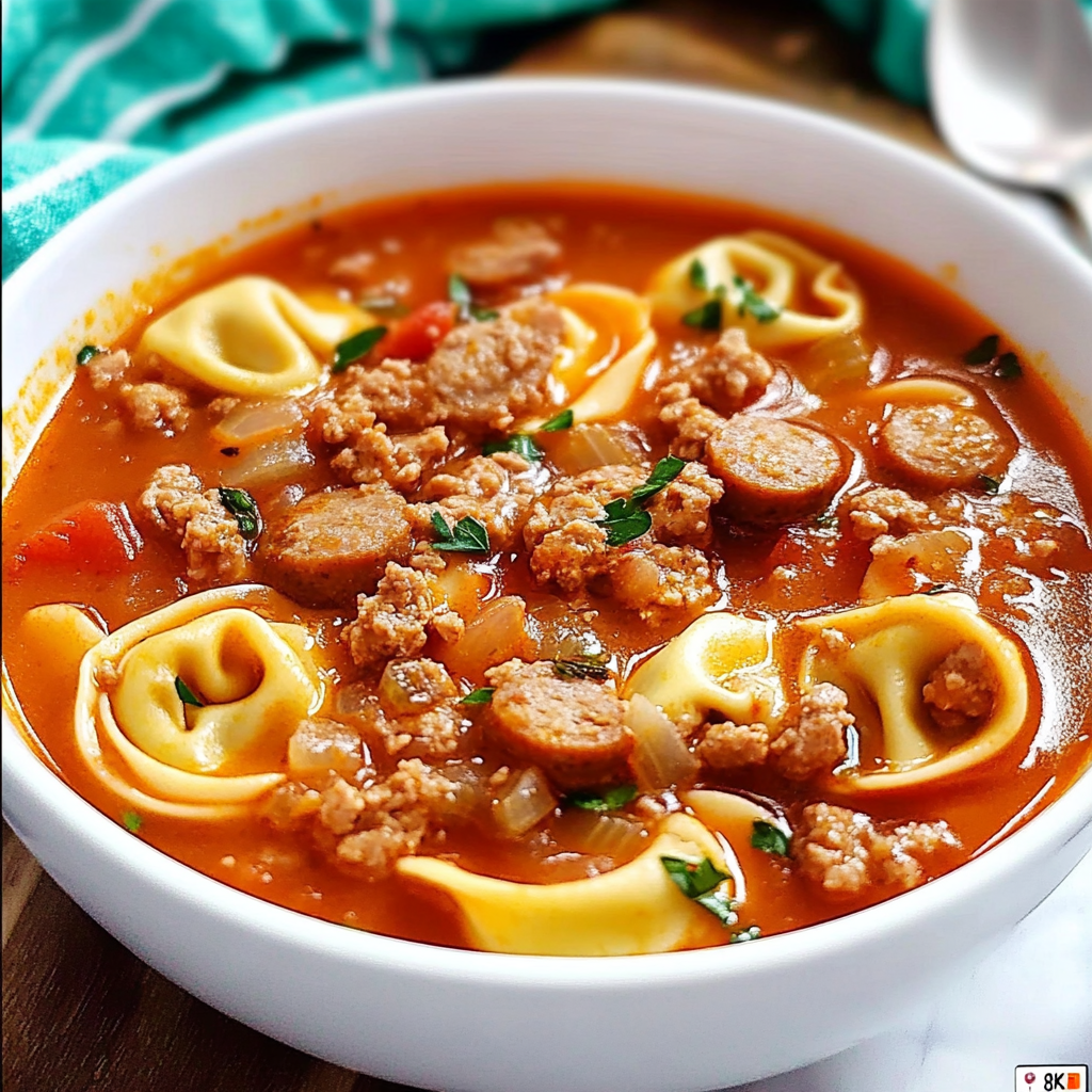 Hearty Sausage Tortellini Soup