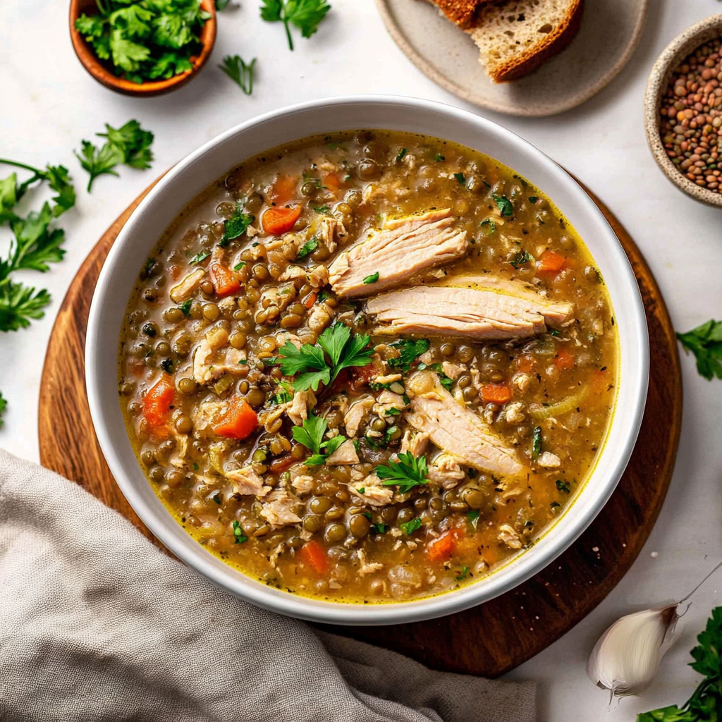 Hearty Turkey and Lentil Soup