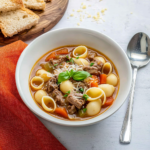 Italian Beef Soup with Pasta Shells